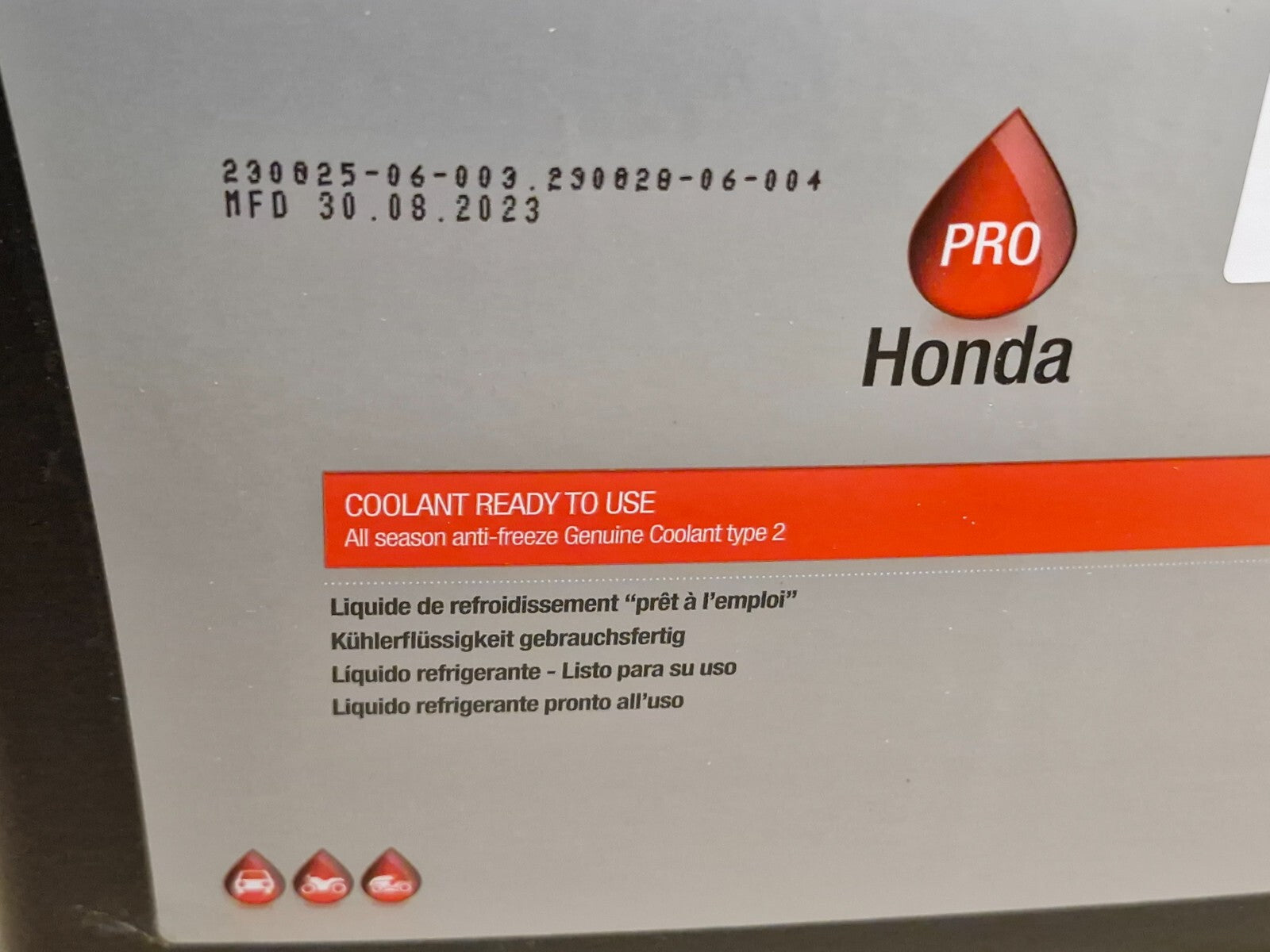 Honda Coolant Ready To Use Type 2 Coolant 08CLAG016S01 Genuine 5 litre NEW