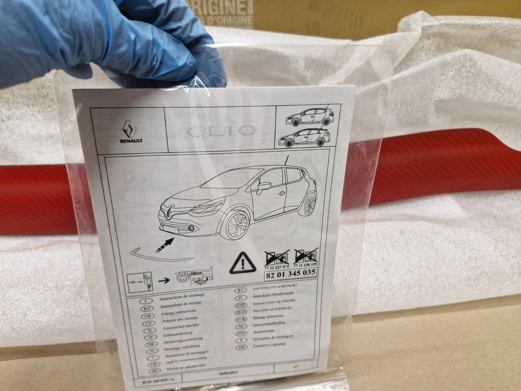 Renault Clio Mk4 Front Bumper Skirt Red 7711433842 Genuine NEW