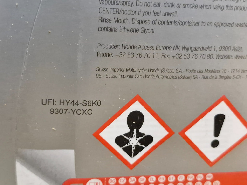 Honda Coolant Ready To Use Type 2 Coolant 08CLAG016S01 Genuine 5 litre NEW