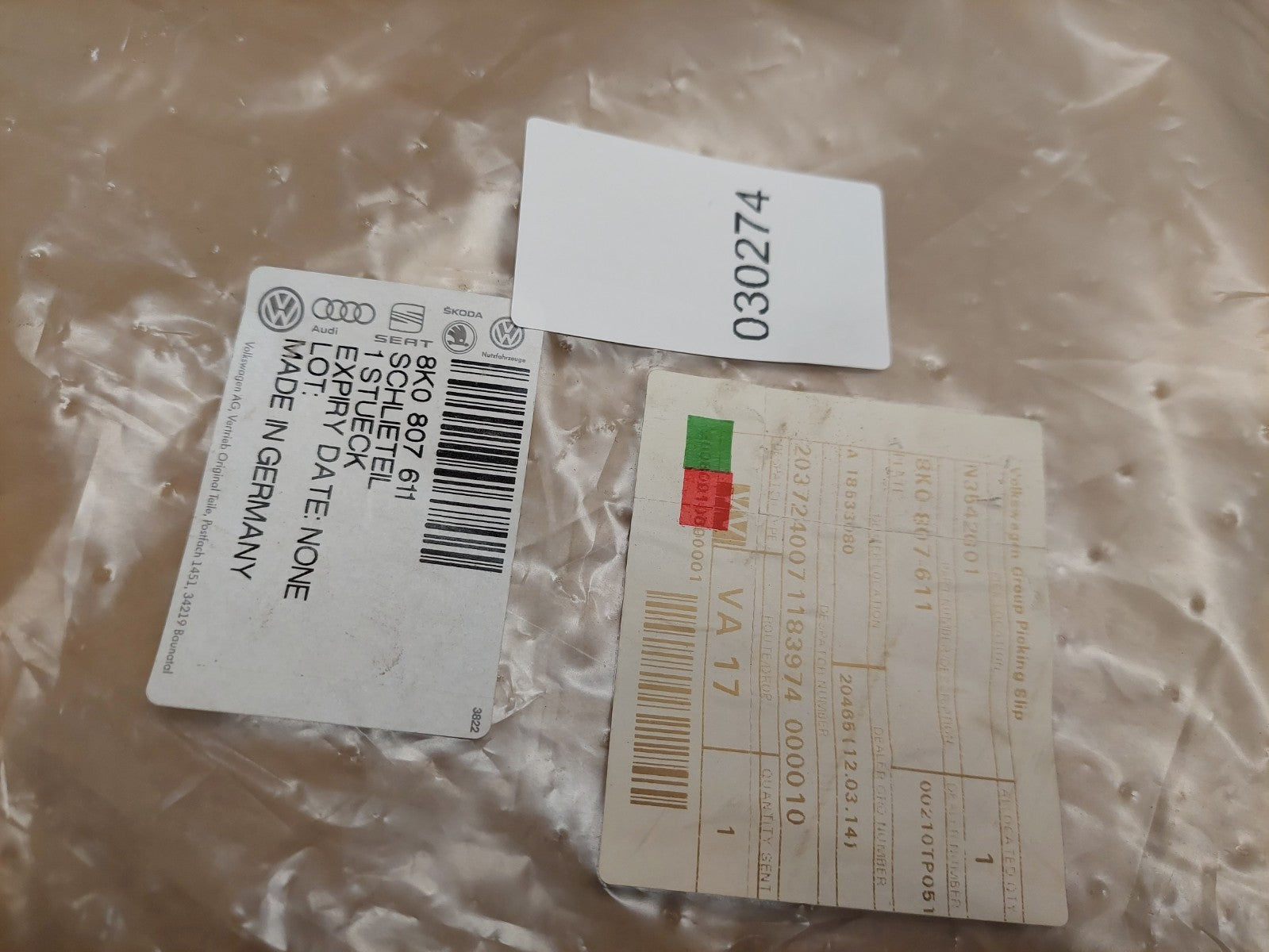 Audi A4 B8 Front Bumper Protection Plate 2007-2015 8K0807611 Genuine NEW