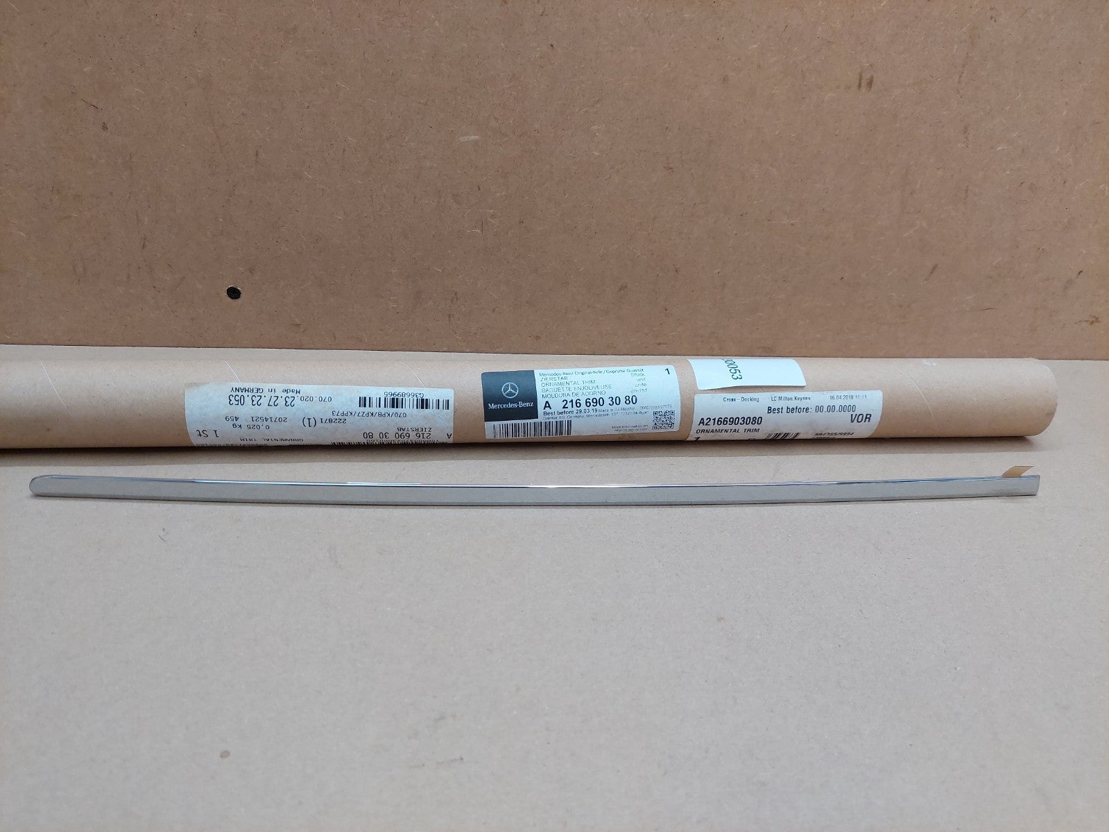 Mercedes CL C216 Rear Right Fender Chrome Strip  A2166903080 Genuine NEW