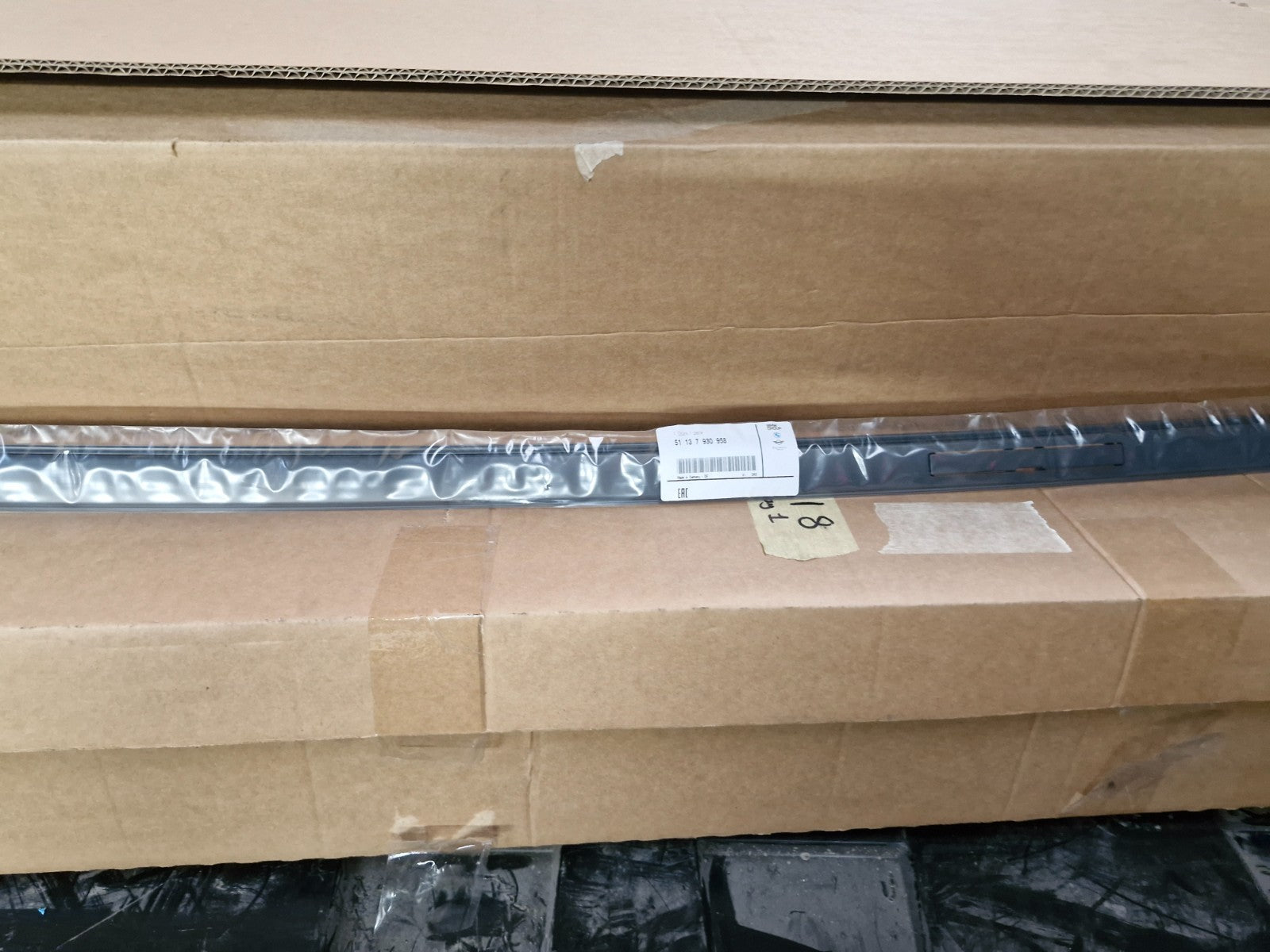 BMW 430dX Right Primed Coated Roof Moulding 2023 51137930958 Genuine NEW