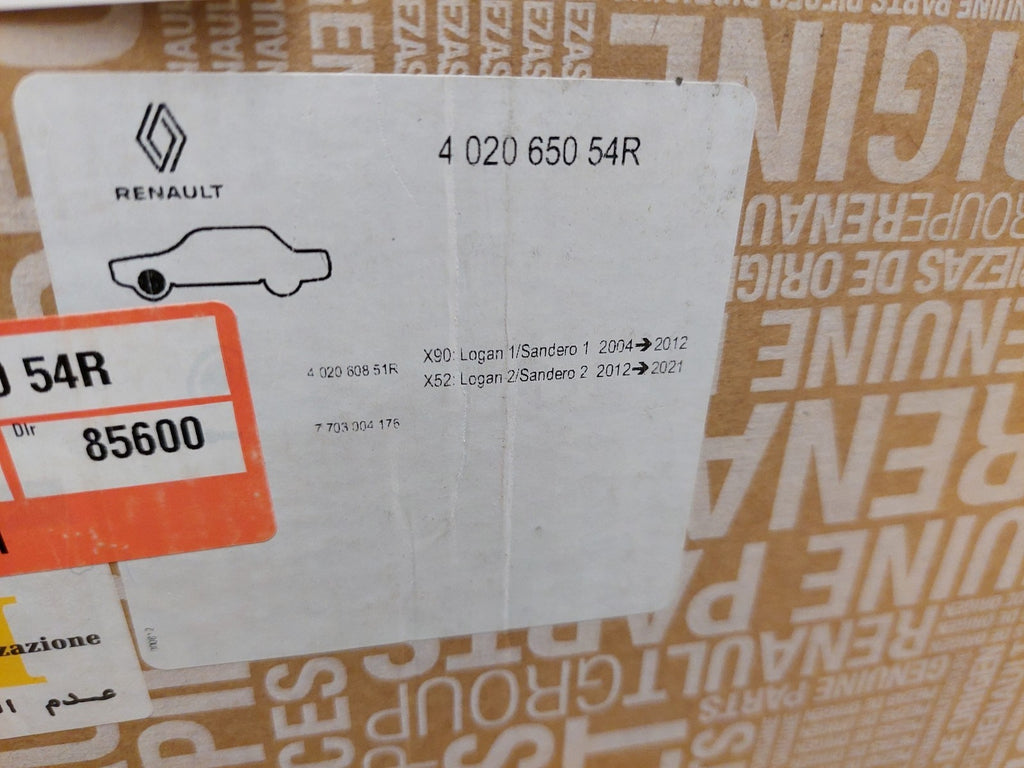 Dacia Logan Sandero Front brake Disc Mk1 Mk2 2013-on 402065054R Genuine