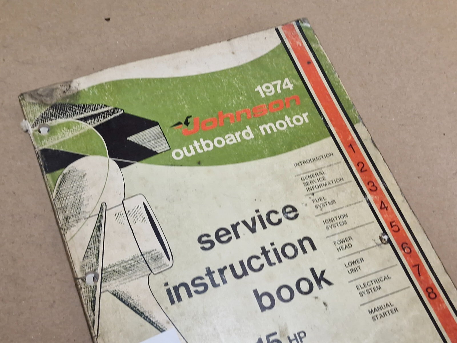 1974 Johnson Outboard 15HP Models 15R74 15RL74 15E74 15EL74 Service Book 8016304