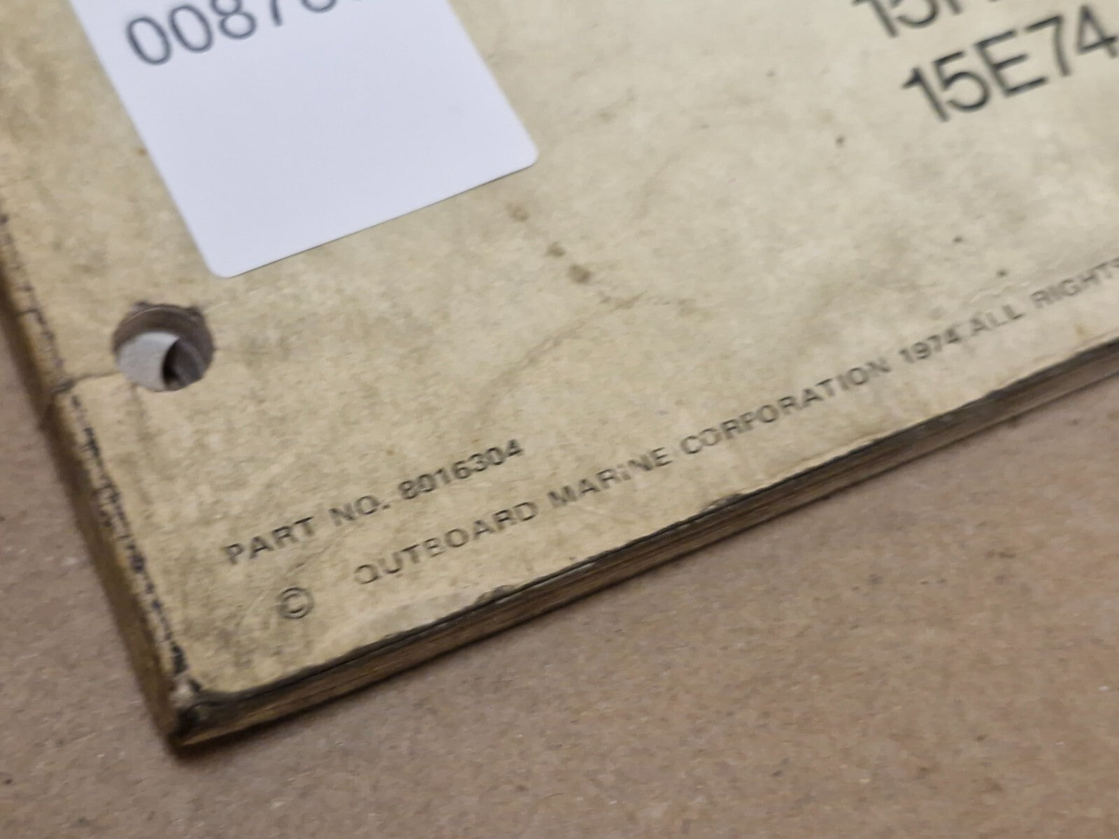 1974 Johnson Outboard 15HP Models 15R74 15RL74 15E74 15EL74 Service Book 8016304