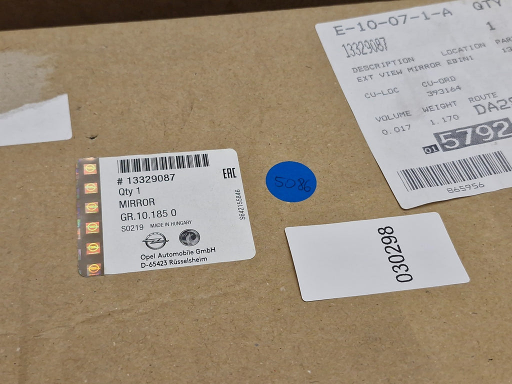 Vauxhall Insignia A Mk1 Left Wing Mirror Electric 13329087 Genuine NEW