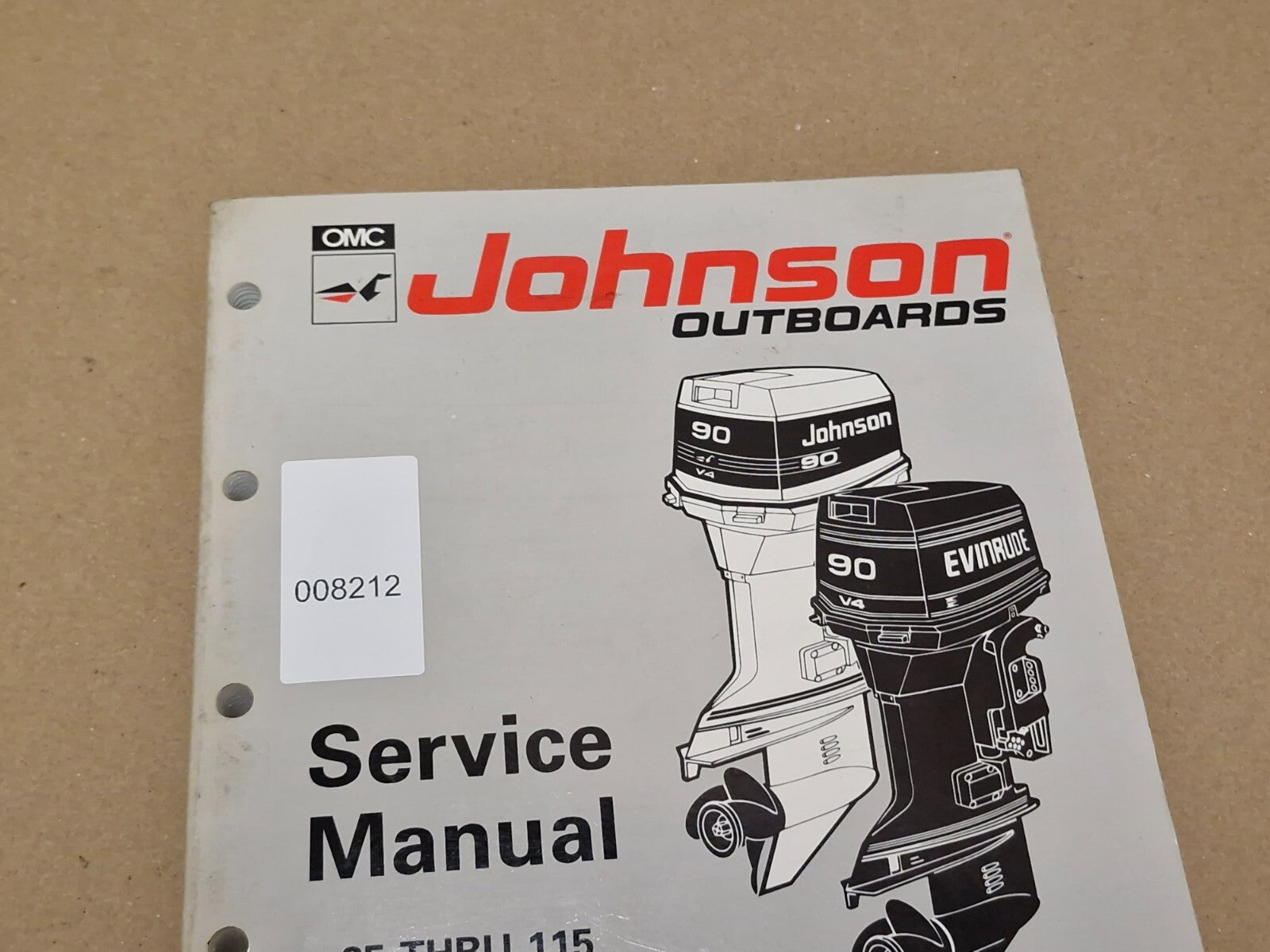 1993 Johnson Outboard Evinrude Service manual 85 Thru 115 508285 Genuine
