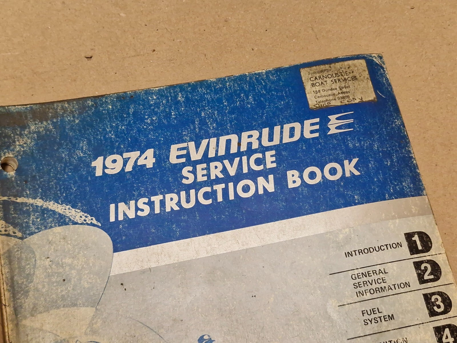1974 Evinrude Service Instruction Book Fastwin 15HP 15404-15405 14545-15455 used