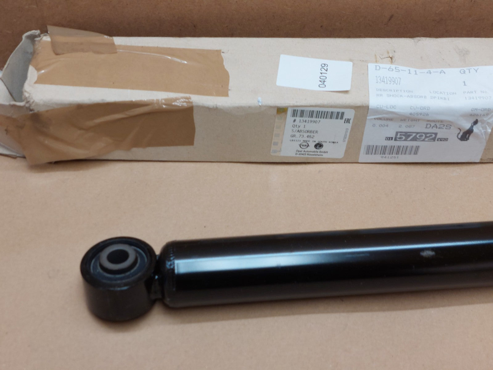 Vauxhall Zafira C Rear Shock Absorber 2013-on 13419907 Genuine NEW