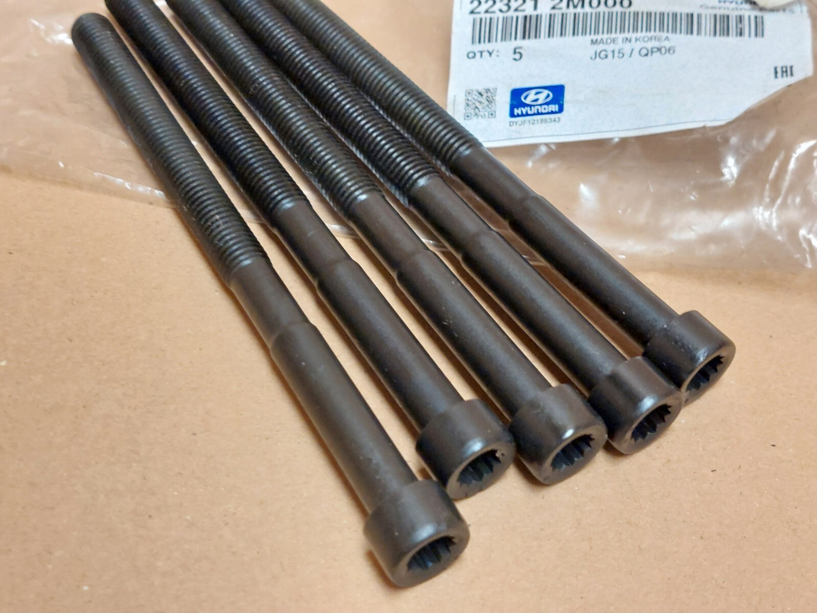 Kia Sportage NQ5 MK5 Cylinder Head Bolts 223212M000 Genuine NEW