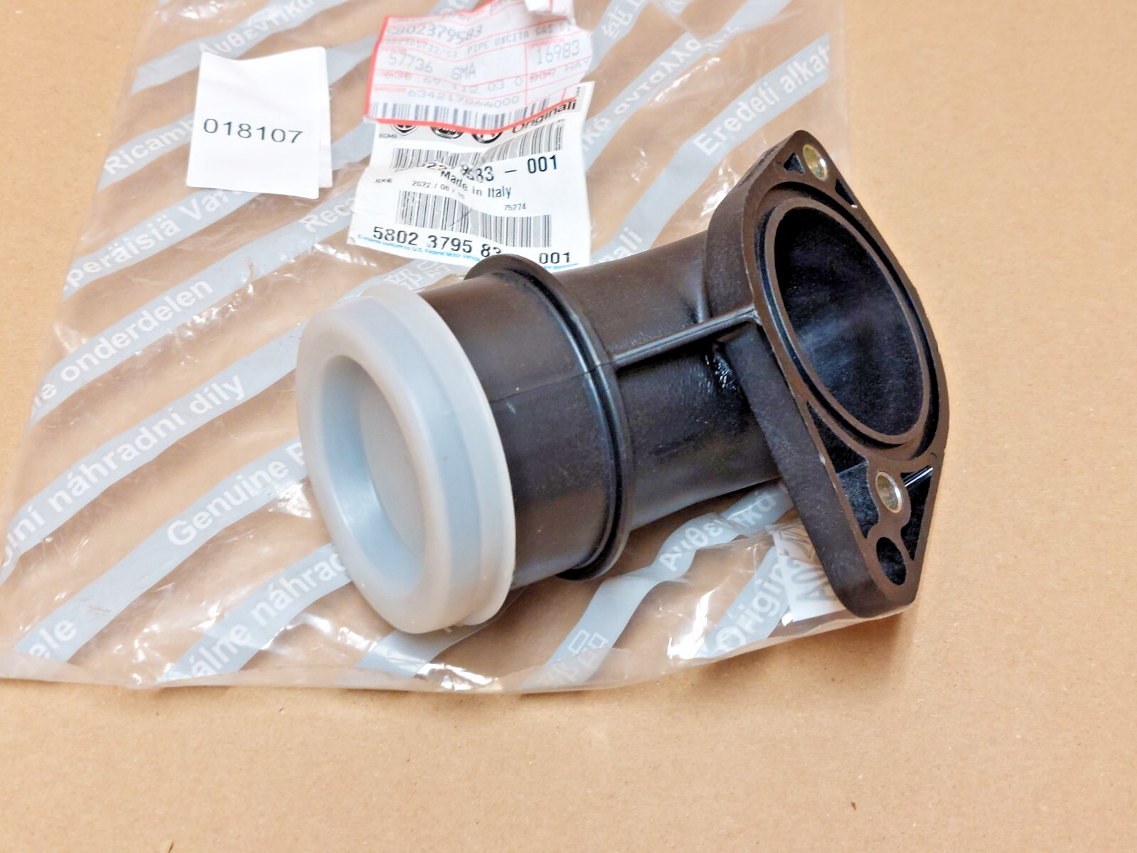 Fiat Ducato 2.3 Diesel Turbo Air Intake Pipe Euro 6 2017-2024 5802379583 Genuine