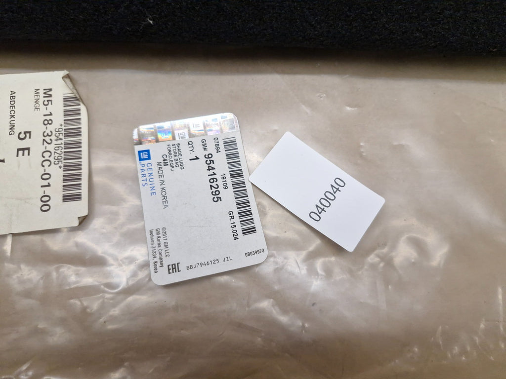 Vauxhall Viva Mk4 Parcel Shelf Black 2015-2021 95416295 Genuine NEW