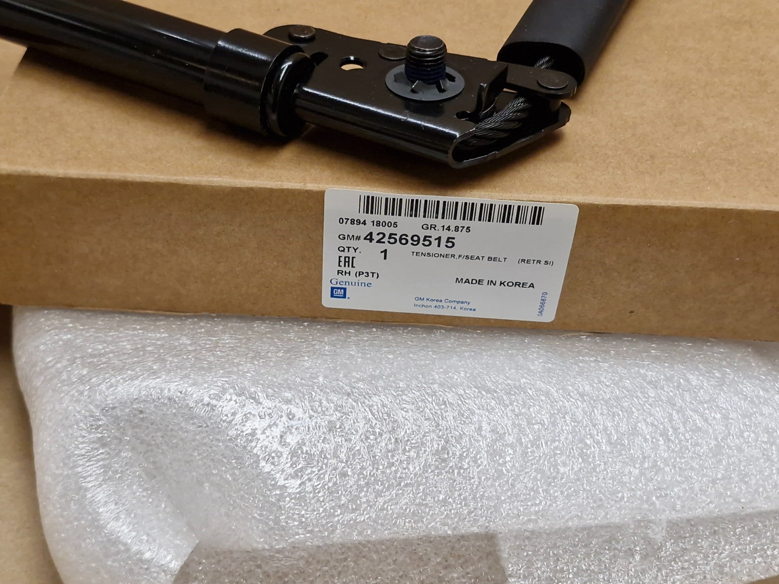 Vauxhall Mokka Front Right Seatbelt Tensioner 42569515 Genuine NEW Mokka X