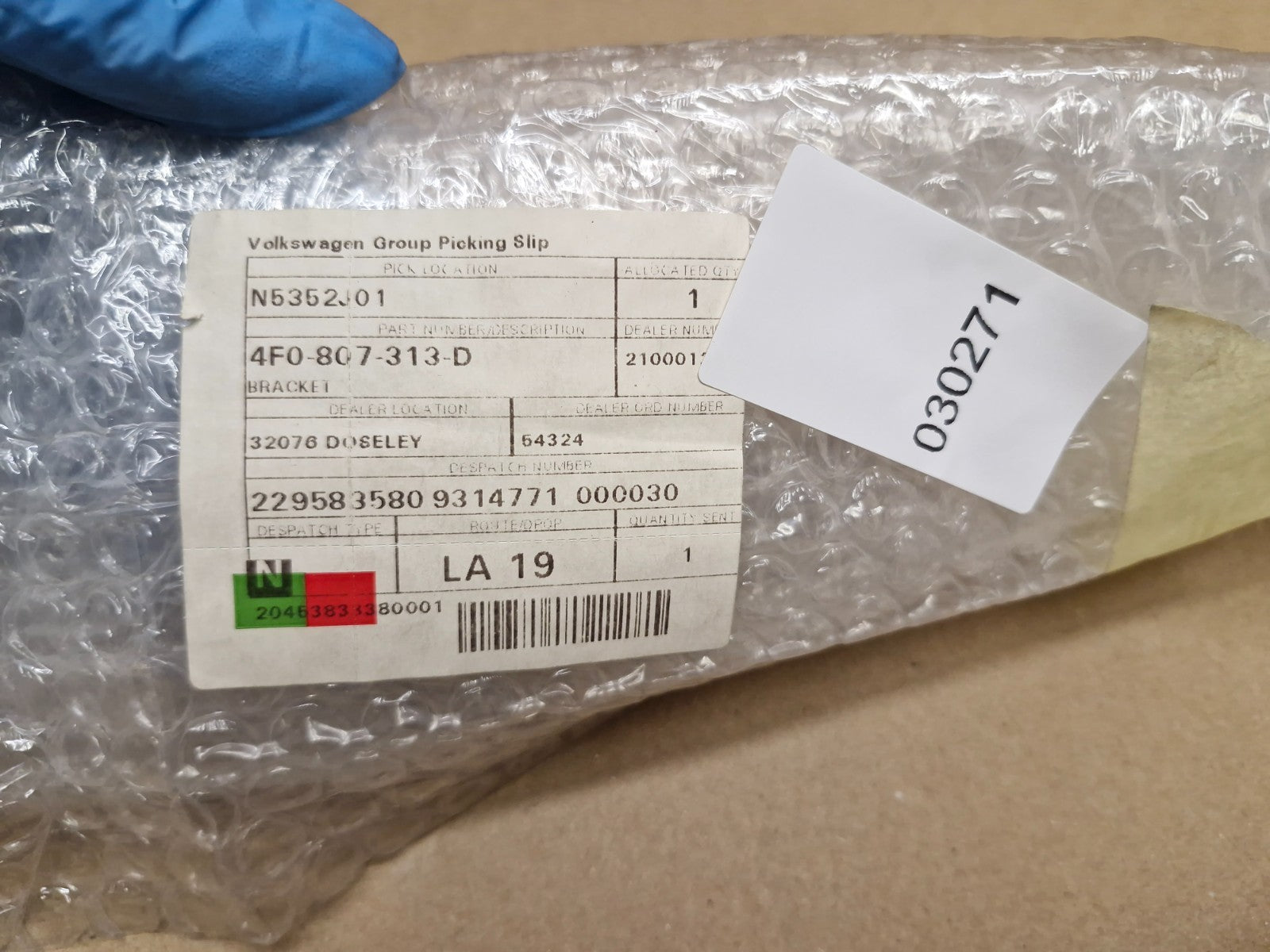 Audi A6 4F Rear Bumper Crash Reinforcement Bar 4F0807313D Genuine NEW