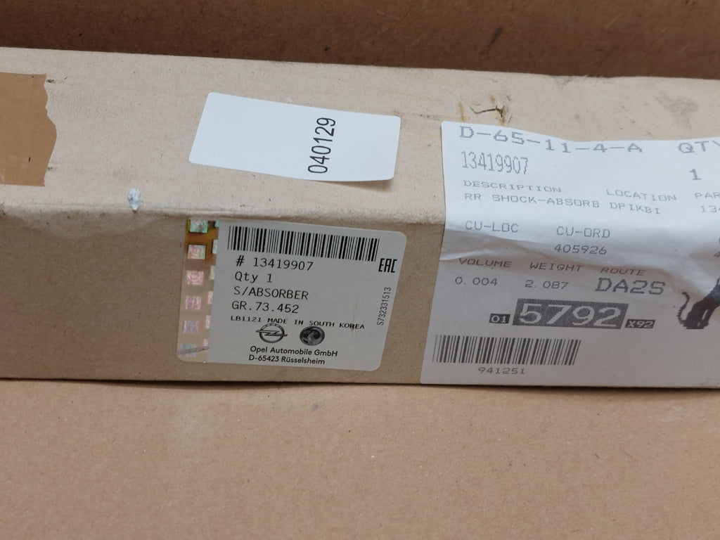 Vauxhall Zafira C Rear Shock Absorber 2013-on 13419907 Genuine NEW