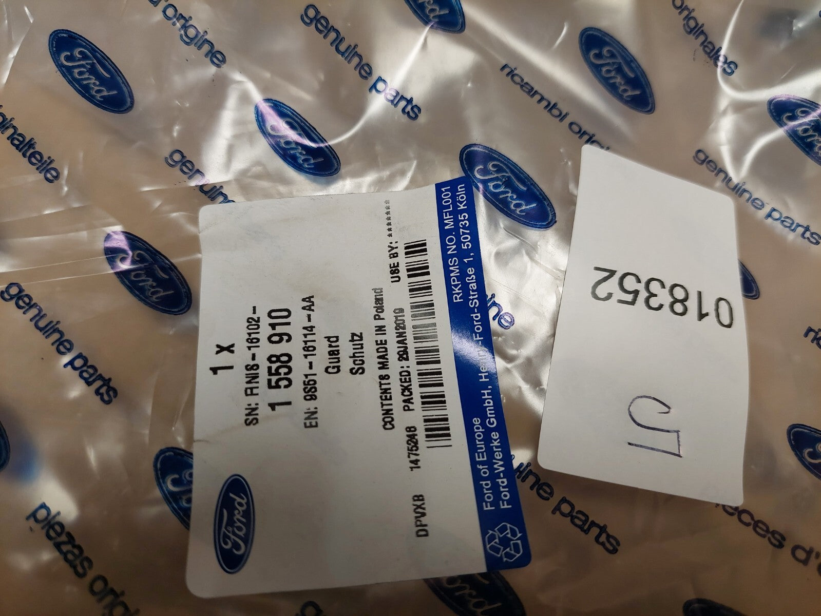 Ford Ka Mk2 Front Right Driver Side Wheel Arch Liner 2008-2016 1558910 Genuine