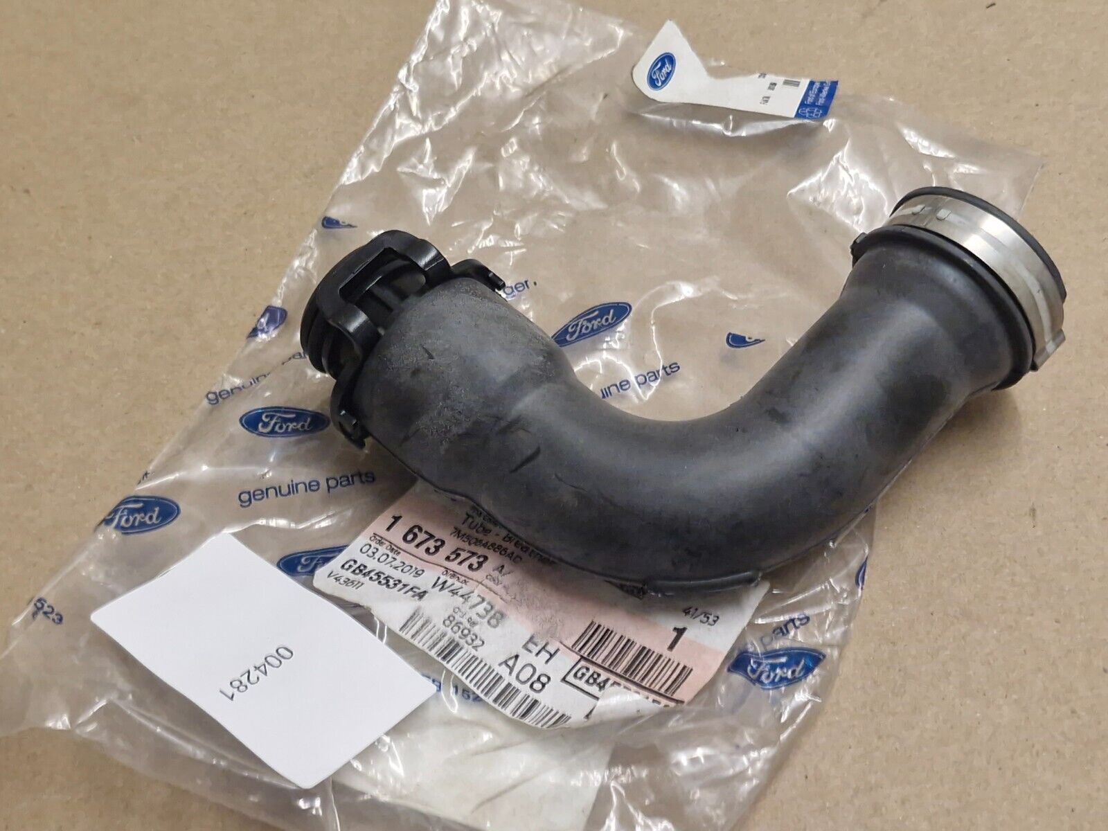 Genuine Ford Focus MK2 C-Max Air Box Breather Tube 1673573 NEW OEM