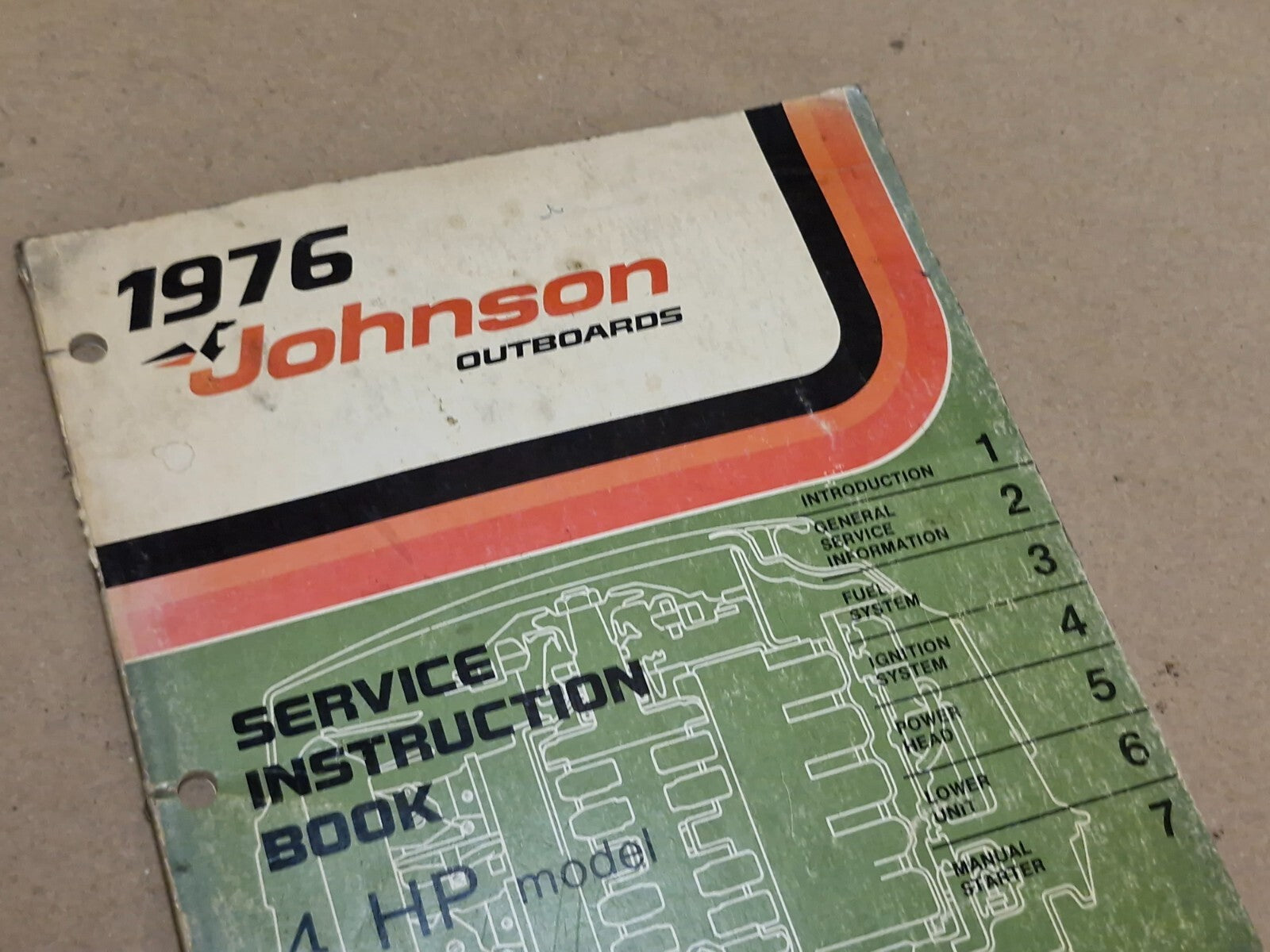 1976 Johnson Outboards 4HP 4R76 4W76 Service Instruction Book 8016388 Used